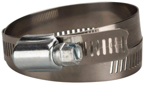 Value Collection - SAE Size 72, 3 to 5" Diam, Stainless Steel/Carbon Steel Worm Drive Clamp - 1/2" Wide, Material Grade 201 - USA Tool & Supply