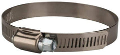 Value Collection - SAE Size 52, 2-3/4 to 3-3/4" Diam, Stainless Steel/Carbon Steel Worm Drive Clamp - 1/2" Wide, Material Grade 201 - USA Tool & Supply