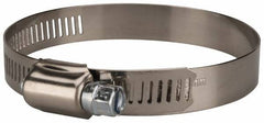 Value Collection - SAE Size 44, 2-1/4 to 3-1/4" Diam, Stainless Steel/Carbon Steel Worm Drive Clamp - 1/2" Wide, Material Grade 201 - USA Tool & Supply