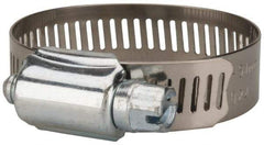 Value Collection - SAE Size 24, 1 to 2" Diam, Stainless Steel/Carbon Steel Worm Drive Clamp - 1/2" Wide, Material Grade 201 - USA Tool & Supply