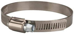 Value Collection - SAE Size 48, 2-1/2 to 3-1/2" Diam, Stainless Steel/Carbon Steel Worm Drive Clamp - 1/2" Wide, Material Grade 201 - USA Tool & Supply