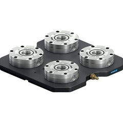 Schunk - NSL Manual CNC Quick Change Clamping Module - 4 Module Center, Top Mount, 7,500 kN Retention Force, 6 bar (87 Lb/Sq In) Unlocking Pressure, 0.005mm Repeatability - USA Tool & Supply