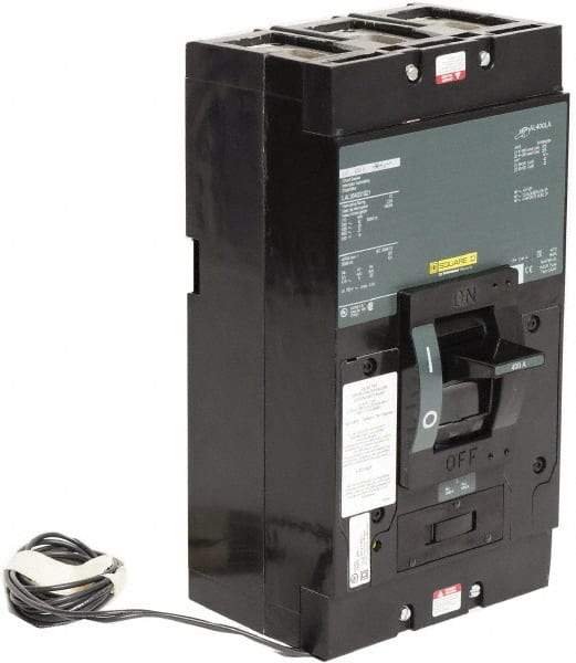 Square D - 400 Amp, 600 V, 3 Pole, Panel Mount Molded Case Circuit Breaker - Thermal Magnetic Trip, Multiple Breaking Capacity Ratings - USA Tool & Supply