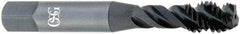OSG - M27x1.50 Metric Fine 4 Flute Modified Bottoming Spiral Flute Tap - Vanadium High Speed Steel, Oxide Finish, 5-1/8" OAL, Right Hand Flute, Right Hand Thread, D6, Series 299 - USA Tool & Supply