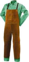 Steiner - 24 x 48" General Purpose Split Leg Apron - Leather, Brown, Strap Closure - USA Tool & Supply