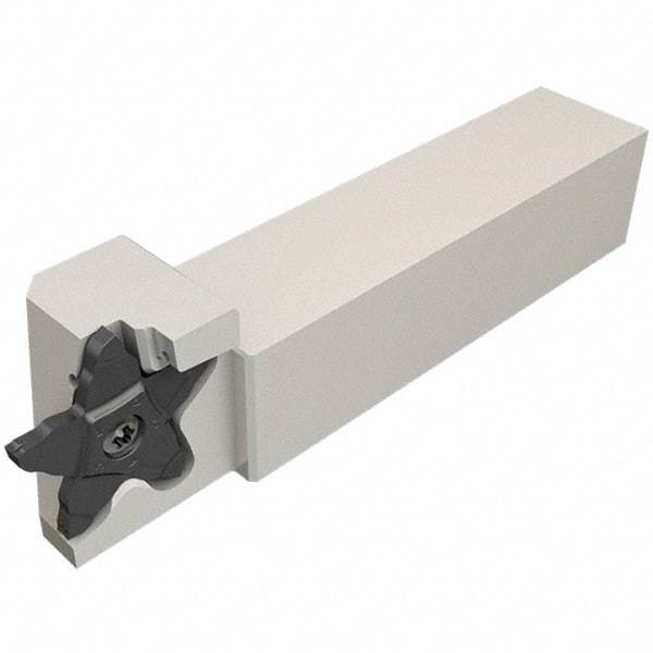 Iscar - External Thread, 0.3937" Max Depth of Cut, 1.5mm Min Groove Width, 120mm OAL, Right Hand Indexable Grooving Cutoff Toolholder - 16mm Shank Height x 16mm Shank Width, PENTA 34.. Insert Style, PCH Toolholder Style, Series PentaCut - USA Tool & Supply