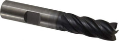 Kennametal - 1/2", 1-1/4" LOC, 1/2" Shank Diam, 3" OAL, 5 Flute, Solid Carbide Square End Mill - Single End, AlTiN Finish, Spiral Flute, Variable° Helix, Right Hand Cut, Right Hand Flute, Series UCDE - USA Tool & Supply