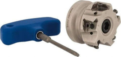 Iscar - 5 Inserts, 2" Cut Diam, 3/4" Arbor Diam, 0.492" Max Depth of Cut, Indexable Square-Shoulder Face Mill - 0/90° Lead Angle, 1.57" High, T490 LN.. 1306 Insert Compatibility, Through Coolant, Series Helitang - USA Tool & Supply
