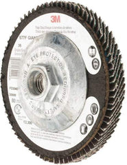 3M - Flap Disc - Polyester Backing, Arbor Attaching System - USA Tool & Supply