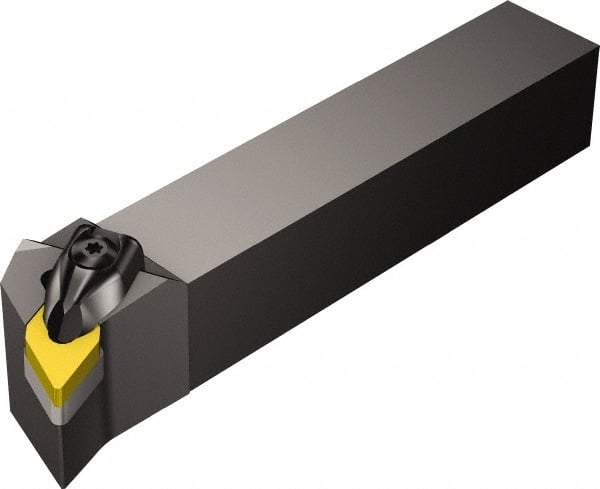 Sandvik Coromant - DDQN, Right Hand Cut, -17.50° Lead Angle, 1-1/4" Shank Height x 1-1/4" Shank Width, Negative Rake Indexable Turning Toolholder - 6" OAL, DNMG 15 04 08 Insert Compatibility, Series T-Max P - USA Tool & Supply