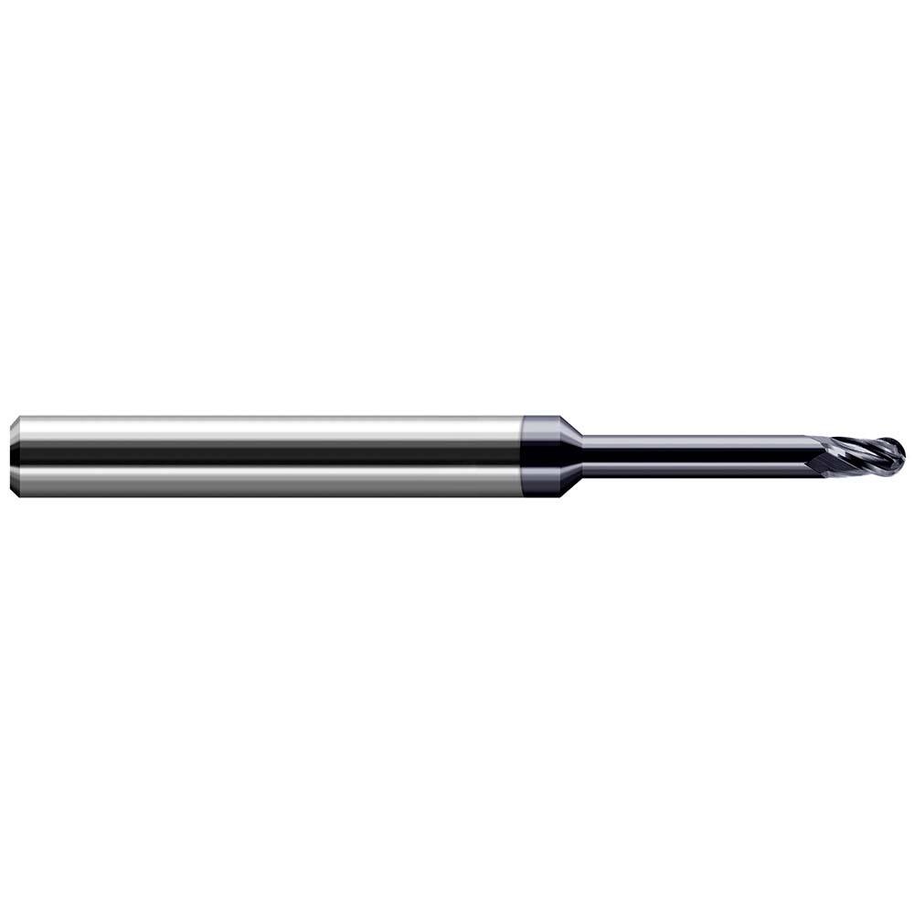 Harvey Tool - Ball End Mills; Mill Diameter (Inch): 1/4 ; Mill Diameter (Decimal Inch): 0.2500 ; Number of Flutes: 4 ; Length of Cut (Inch): 3/8 ; Length of Cut (Decimal Inch): 0.3750 ; Material: Solid Carbide - Exact Industrial Supply