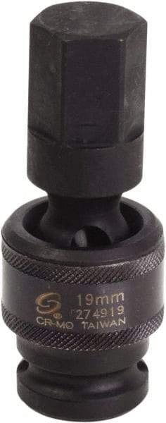 Sunex Tools - 1/2" Drive, 19mm Impact Hex Bit Socket - USA Tool & Supply