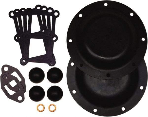 SandPIPER - 1" Pump, Buna-N Fluid Section Repair Kit - For Use with Diaphragm Pumps - USA Tool & Supply