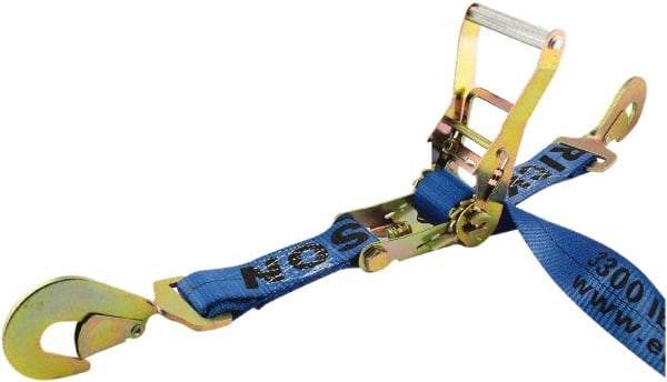 Erickson Manufacturing - 7' Long x 2" Wide, 10,000 Lb Basket Capacity, Polyester & Steel Web Sling - Blue - USA Tool & Supply