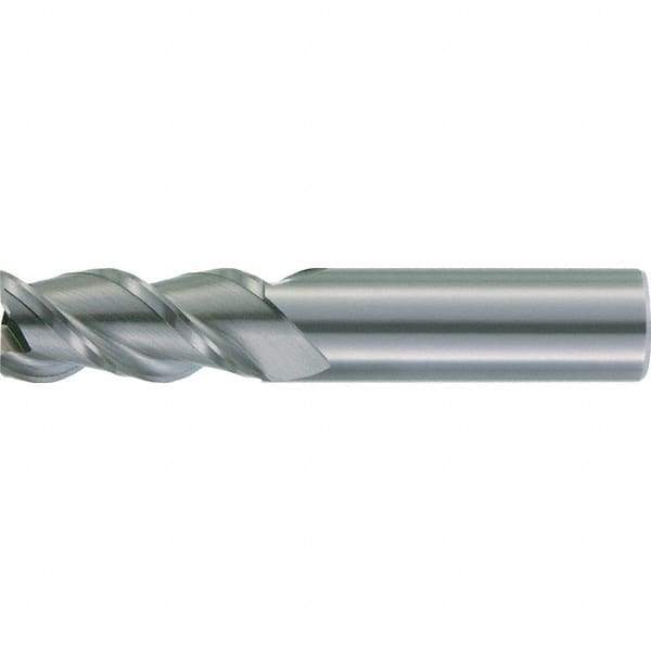 Kennametal - 1", 3 Flute, Single End, Solid Carbide, Corner Radius End Mill - 6" OAL, 37° Helix, Right Hand Flute, 3-1/4" LOC, Right Hand Cut - USA Tool & Supply