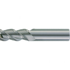 Corner Radius End Mill: 3/4″ Dia, 2-1/4″ LOC, 0.12″ Radius, 3 Flutes, Solid Carbide 5″ OAL, 3/4″ Shank Dia, 37 ° Helix, Bright/Uncoated, Corner Radius End, Centercutting, Series AADE