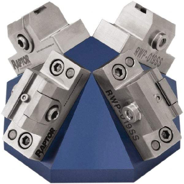 Raptor Workholding - 3/8" Jaw Width, 2.69" High Dovetail Vise - For Use with 4 & 5 Axis Workholding Systems - USA Tool & Supply