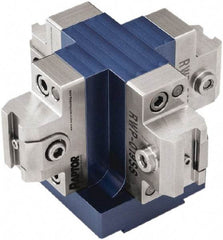 Raptor Workholding - 3.13" High x 4-1/2" Wide x 4-1/2" Long Dovetail Vise - 3/8" Jaw Opening Capacity, 1/8" High x 1-1/4" Wide Jaw, For 4 & 5 Axis Workholding Systems - USA Tool & Supply