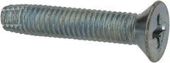 Value Collection - #10-32 UNF Thread, 1" OAL, #2 Phillips Drive Steel Thread Cutting Screw - Flat Head, Grade 1016-1024, Point Type F, Zinc-Plated Finish - USA Tool & Supply