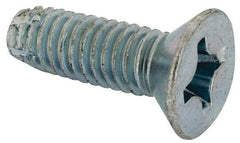 Value Collection - 5/16-18 UNC Thread, 1" OAL, #4 Phillips Drive Steel Thread Cutting Screw - Flat Head, Grade 1016-1024, Point Type F, Zinc-Plated Finish - USA Tool & Supply