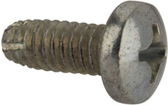Value Collection - 1/4-20 UNC Thread, 5/8" Length Under Head, #3 Phillips Drive Steel Thread Cutting Screw - Pan Head, Grade 1016-1024, Point Type F, Zinc-Plated Finish - USA Tool & Supply