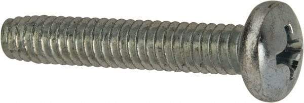 Value Collection - 1/4-20 UNC Thread, 1-1/2" Length Under Head, #3 Phillips Drive Steel Thread Cutting Screw - Pan Head, Grade 1016-1024, Point Type F, Zinc-Plated Finish - USA Tool & Supply