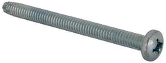 Value Collection - 1/4-20 UNC Thread, 3" Length Under Head, #3 Phillips Drive Steel Thread Cutting Screw - Pan Head, Grade 1016-1024, Point Type F, Zinc-Plated Finish - USA Tool & Supply