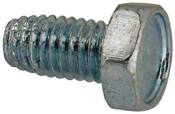 Value Collection - #10-32 UNF Thread, 3/8" Length Under Head, Hex Drive Steel Thread Cutting Screw - Hex Head, Grade 1016-1024, Point Type F, Zinc-Plated Finish - USA Tool & Supply
