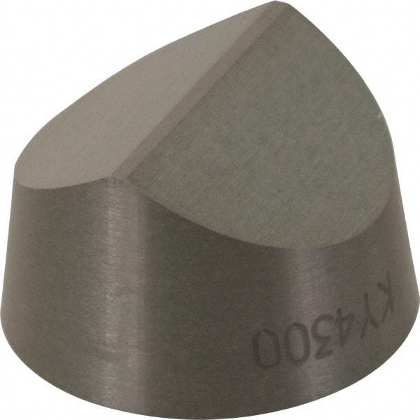 Kennametal - RCGV35 T0420 Grade KY4300 Ceramic Turning Insert - Al2O3/SiCw Finish, Round, 3/8" Inscr Circle, 5/16" Thick - USA Tool & Supply