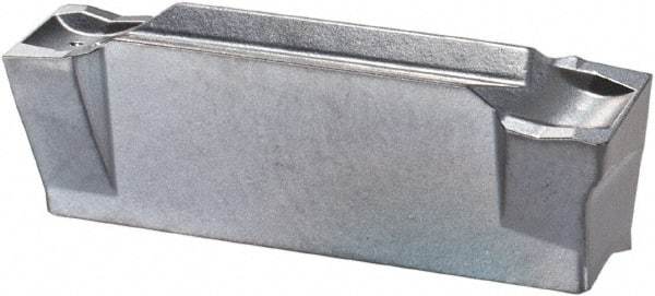 Iscar - DGR C IC328 Grade, 0.189" Cutting Width, Carbide Cutoff Insert - 8° Right Hand Lead Angle, 0.0118" Cnr Rad, TiCN Coated, Double End - USA Tool & Supply