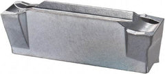 Iscar - DGR C IC328 Grade, 0.189" Cutting Width, Carbide Cutoff Insert - 8° Right Hand Lead Angle, 0.0118" Cnr Rad, TiCN Coated, Double End - USA Tool & Supply