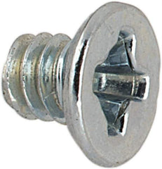 Value Collection - #2-56 UNC, 1/8" OAL Phillips Drive Machine Screw - Flat Undercut Head, Grade J82 Steel, Zinc-Plated Finish, Without Washer - USA Tool & Supply