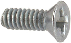 Value Collection - #2-56 UNC, 1/4" OAL Phillips Drive Machine Screw - Flat Head, Grade J82 Steel, Zinc-Plated Finish, Without Washer - USA Tool & Supply