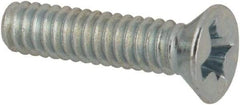 Value Collection - #2-56 UNC, 3/8" OAL Phillips Drive Machine Screw - Flat Head, Grade J82 Steel, Zinc-Plated Finish, Without Washer - USA Tool & Supply