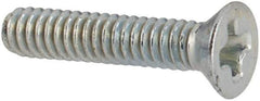 Value Collection - #2-56 UNC, 7/16" OAL Phillips Drive Machine Screw - Flat Head, Grade J82 Steel, Zinc-Plated Finish, Without Washer - USA Tool & Supply