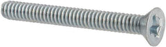 Value Collection - #2-56 UNC, 3/4" OAL Phillips Drive Machine Screw - Flat Head, Grade J82 Steel, Zinc-Plated Finish, Without Washer - USA Tool & Supply