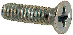 Value Collection - #3-48 UNC, 3/8" OAL Phillips Drive Machine Screw - Flat Head, Grade J82 Steel, Zinc-Plated Finish, Without Washer - USA Tool & Supply