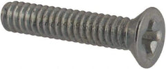 Value Collection - #3-48 UNC, 1/2" OAL Phillips Drive Machine Screw - Flat Head, Grade J82 Steel, Zinc-Plated Finish, Without Washer - USA Tool & Supply