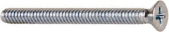 Value Collection - #4-40 UNC, 1-1/4" OAL Phillips Drive Machine Screw - Flat Head, Grade J82 Steel, Zinc-Plated Finish, Without Washer - USA Tool & Supply
