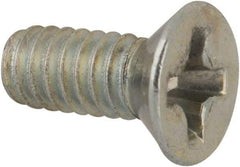 Value Collection - #5-40 UNC, 5/16" OAL Phillips Drive Machine Screw - Flat Head, Grade J82 Steel, Zinc-Plated Finish, Without Washer - USA Tool & Supply