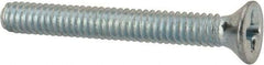 Value Collection - #5-40 UNC, 1" OAL Phillips Drive Machine Screw - Flat Head, Grade J82 Steel, Zinc-Plated Finish, Without Washer - USA Tool & Supply