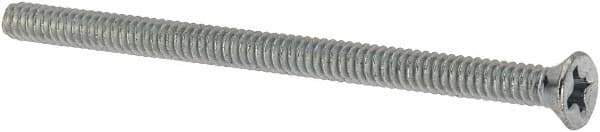 Value Collection - #6-32 UNC, 2-1/4" OAL Phillips Drive Machine Screw - Flat Head, Grade J82 Steel, Zinc-Plated Finish, Without Washer - USA Tool & Supply