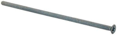 Value Collection - #6-32 UNC, 4" OAL Phillips Drive Machine Screw - Flat Head, Grade J82 Steel, Zinc-Plated Finish, Without Washer - USA Tool & Supply