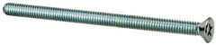 Value Collection - #8-32 UNC, 2-3/4" OAL Phillips Drive Machine Screw - Flat Head, Grade J82 Steel, Zinc-Plated Finish, Without Washer - USA Tool & Supply