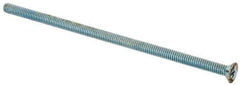 Value Collection - #8-32 UNC, 4" OAL Phillips Drive Machine Screw - Flat Head, Grade J82 Steel, Zinc-Plated Finish, Without Washer - USA Tool & Supply
