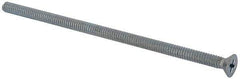 Value Collection - #10-24 UNC, 4-1/2" OAL Phillips Drive Machine Screw - Flat Head, Grade J82 Steel, Zinc-Plated Finish, Without Washer - USA Tool & Supply