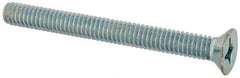 Value Collection - #12-24 UNC, 2-1/4" OAL Phillips Drive Machine Screw - Flat Head, Grade J82 Steel, Zinc-Plated Finish, Without Washer - USA Tool & Supply