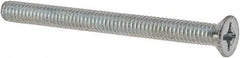 Value Collection - #12-24 UNC, 2-1/2" OAL Phillips Drive Machine Screw - Flat Head, Grade J82 Steel, Zinc-Plated Finish, Without Washer - USA Tool & Supply