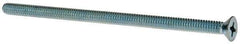 Value Collection - 1/4-20 UNC, 5" OAL Phillips Drive Machine Screw - Flat Head, Grade J82 Steel, Zinc-Plated Finish, Without Washer - USA Tool & Supply