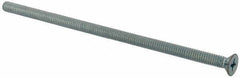 Value Collection - 1/4-20 UNC, 6" OAL Phillips Drive Machine Screw - Flat Head, Grade J82 Steel, Zinc-Plated Finish, Without Washer - USA Tool & Supply